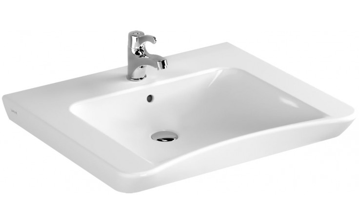 Koupelny Ptáček - CONCEPT 100 speciální umyvadlo 650x560x160mm, invalidní,  bez otvoru a přepadu, bílá