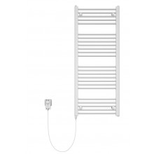 KORADO KORALUX LINEAR CLASSIC - E koupelnový radiátor 900/750, tyč vlevo ze skříně/zásuvky, bílá RAL9016