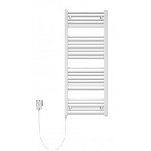 KORADO KORALUX LINEAR COMFORT - E koupelnový radiátor 900/450, tyč vlevo ze skříně/zásuvky, bílá RAL9016
