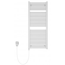 KORADO KORALUX LINEAR MAX - E koupelnový radiátor 900/450, tyč vlevo ze skříně/zásuvky, bílá RAL9016