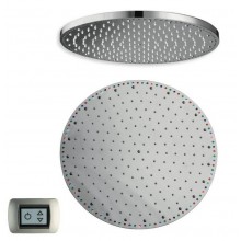 CRISTINA SANDWICH COLOURS horní sprcha pr. 400 mm, s ramenem, s LED osvětlením, chrom