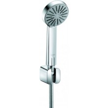 KLUDI A-QA B 1S sprchová souprava 3-dílná, ruční sprcha pr. 100 mm, hadice, držák, Eco, chrom