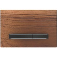 GEBERIT SIGMA 50 ovládací tlačítko pro dvě splachování, easy-to-clean, zinek/dřevo, americký ořech/černý chrom