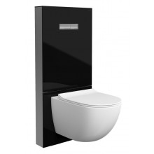 VITRA VITRUS sanitární modul 518x120x1140mm, pro závěsné WC, 3/6l, sklo, černá
