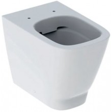 GEBERIT SMYLE SQUARE stojící WC 350x540x410mm, s hlubokým splachováním, vzadu rovné ke stěně, Rimfree, bílá