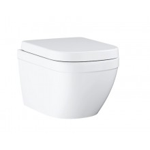 GROHE EURO CERAMIC závěsné WC se SoftClose sedátkem, Rimless, Triple Vortex splachování, alpská bílá