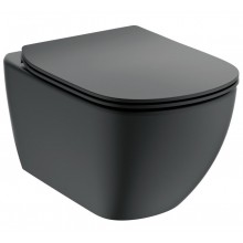 IDEAL STANDARD TESI závěsné WC, se SoftClosing sedátkem, AquaBlade splachování, černá