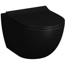 VITRA SENTO závěsné WC 365x540mm, Rim-ex, vodorovný odpad, černá mat