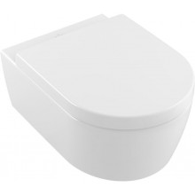 VILLEROY & BOCH AVENTO závěsné WC 370x530mm, se sedátkem 9M77, bílá Alpin CeramicPlus