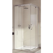 HÜPPE AURA ELEGANCE sprchový kout 90x90 cm, rohový vstup, posuvné dveře, lesklá stříbrná/čiré sklo 