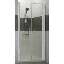 HÜPPE CLASSICS 2 sprchové dveře 90x190 cm, lítací, stříbrná matná/sklo čiré
