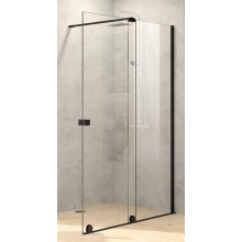 HÜPPE XTENSA PURE WALK-IN sprchové dveře 160x200 cm, posuvné, pravé, black edition/sklo čiré