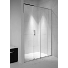 JIKA CUBITO PURE sprchové dveře 120x195 cm, posuvné, lesklý hliník/sklo čiré
