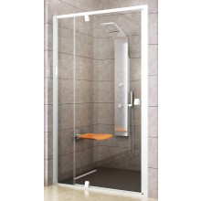 RAVAK PIVOT PDOP2 110 sprchové dveře 110x190 cm, pivotové, bílá/sklo transparent