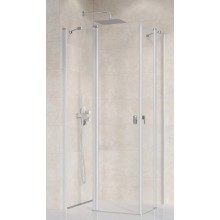 RAVAK CHROME CRV2 110 sprchové dveře 110x195 cm, lítací, satin/sklo transparent 