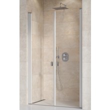 RAVAK CHROME CSDL2 110 sprchové dveře 110x195 cm, lítací, satin/sklo transparent