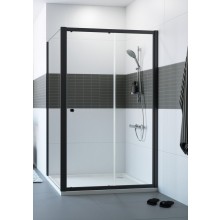 CONCEPT 100 BLACK EDITION sprchové dveře 140x200 cm, posuvné, černá/čiré sklo