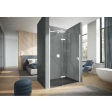 CONCEPT 400 sprchové dveře 90x197 cm, křídlové, levé, matná bílá/čiré sklo