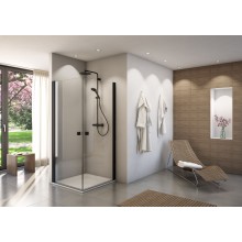 CONCEPT 200 sprchové dveře 75x200 cm, lítací, černá/čiré sklo