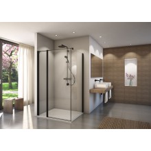 CONCEPT 200 sprchové dveře 120x200 cm, lítací, černá/čiré sklo