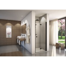 CONCEPT 200 sprchové dveře 90x200 cm, skládací, pravé, černá/čiré sklo