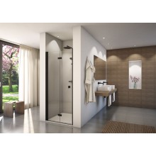 CONCEPT 200 sprchové dveře 75x200 cm, skládací, levé, černá/čiré sklo