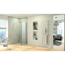 CONCEPT INTENSA sprchové dveře 140x200 cm, posuvné, levé, stříbrná pololesklá/sklo čiré