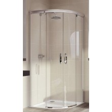 HÜPPE AURA ELEGANCE sprchový kout 80x100 cm, R500, posuvné dveře, lesklá stříbrná/čiré sklo
