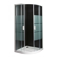 JIKA LYRA PLUS sprchový kout 80x80 cm, R540, posuvné dveře, bílá/sklo matné stripy