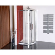 POLYSAN LUCIS LINE sprchový kout 90x80 cm, R550, posuvné dveře, leštěný hliník/sklo čiré