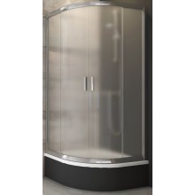 RAVAK BLIX BLCP4 SABINA 90 sprchový kout 90x90 cm, R488, snížený, posuvné dveře, lesk/sklo grape