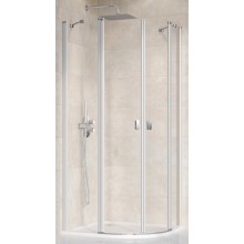 RAVAK CHROME CSKK4-80 sprchový kout  80x80 cm, R489, křídlové dveře, satin/sklo transparent