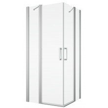 SANSWISS DIVERA D22SRB sprchový kout 90x90 cm, R550, posuvné dveře, aluchrom/čiré sklo