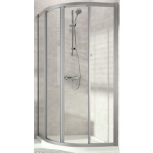 CONCEPT 70 sprchový kout 80x80 cm, R500, posuvné dveře, stříbrná matná/sklo čiré