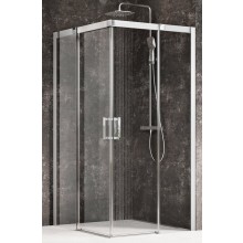 RAVAK MATRIX MSRV4 80 sprchový kout 80x80 cm, rohový vstup, posuvné dveře, satin/sklo transparent