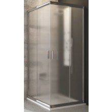 RAVAK BLIX BLRV2-90 sprchový kout 90x90 cm, rohový vstup, posuvné dveře, lesk/sklo grape