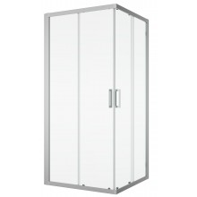SANSWISS TOP LINE TOPAC sprchový kout 100x100 cm, rohový vstup, posuvné dveře, matný elox/čiré sklo