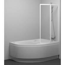 RAVAK ROSA VSK2 vanová zástěna 109x150 cm, pravá, skládací, bílá/sklo transparent