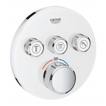 GROHE GROHTHERM SMARTCONTROL podomítková termostatická baterie, pro 3 spotřebiče, Water Saving, měsíčně bílá
