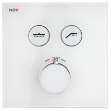 NDW SWISS BOX podomítková termostatická baterie, pro 2 spotřebiče, bílá