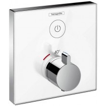 HANSGROHE SHOWER SELECT GLASS podomítkový termostat, bílá/chrom