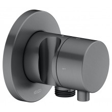 KEUCO IXMO podomítkový přepínací ventil, pro 2 spotřebiče, s připojením pro hadici a s držákem, kartáčovaný černý chrom