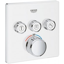 GROHE GROHTHERM SMARTCONTROL podomítková termostatická baterie, pro 3 spotřebiče,  Water Saving, měsíční bílá