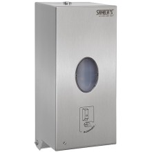 SANELA SLZN71E dávkovač tekuté i gelové dezinfekce a mýdla 850 ml, automatický, nástěnný, matná nerez
