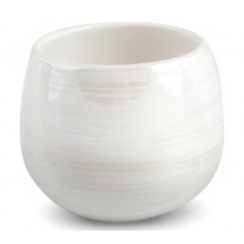 AWD INTERIOR PERLA pohárek na kartáčky, keramika, bílá/perleť