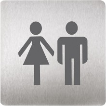 SANELA SLZN44AD piktogram WC muži i ženy 120x120mm, nerez mat