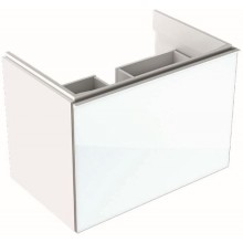GEBERIT ACANTO skříňka pod umyvadlo 640x475x535mm, se zásuvkou, dřevotříska/sklo, bílá
