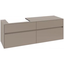 VILLEROY & BOCH COLLARO skříňka pod umyvadlo 160x50x54,8 cm, 4 zásuvky, Truffle Grey 