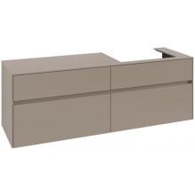 VILLEROY & BOCH COLLARO skříňka pod umyvadlo 160x50x54,8 cm, 4 zásuvky, Truffle Grey