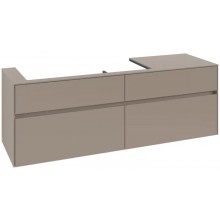 VILLEROY & BOCH COLLARO skříňka pod umyvadlo 160x50x54,8 cm, 4 zásuvky, Truffle Grey